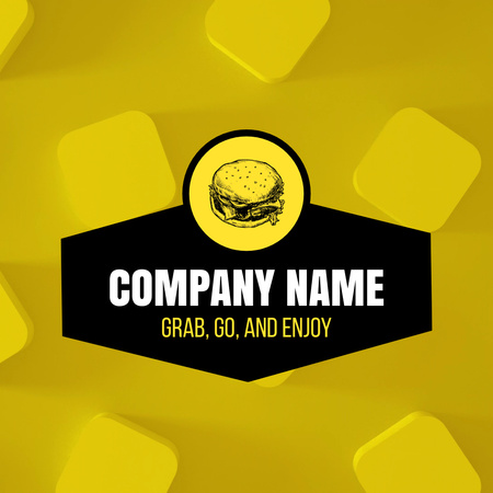 Platilla de diseño Fast Restaurant Grab And Go Promotion Animated Logo
