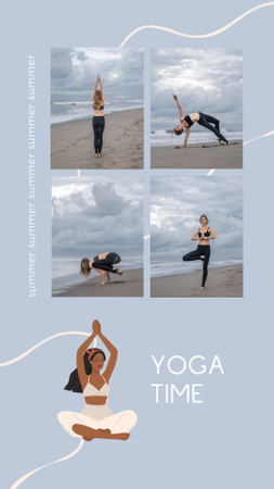 Platilla de diseño Summer Yoga Time Instagram Story
