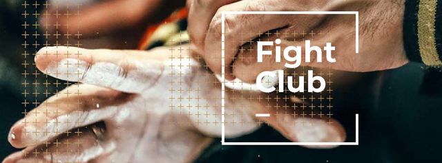 Ontwerpsjabloon van Facebook cover van Fight Club Ad with Men fighting