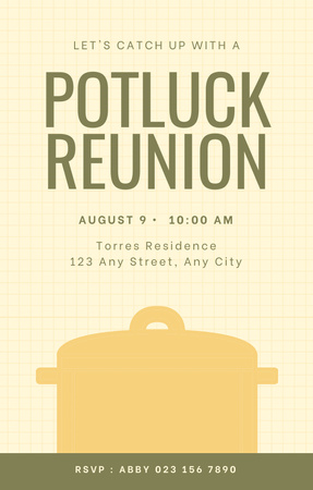 Platilla de diseño Potluck Party and Fun Invitation 4.6x7.2in