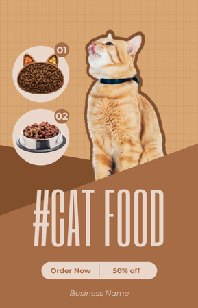 Plantilla de diseño de Descuento en comida sabrosa para gatos IGTV Cover 