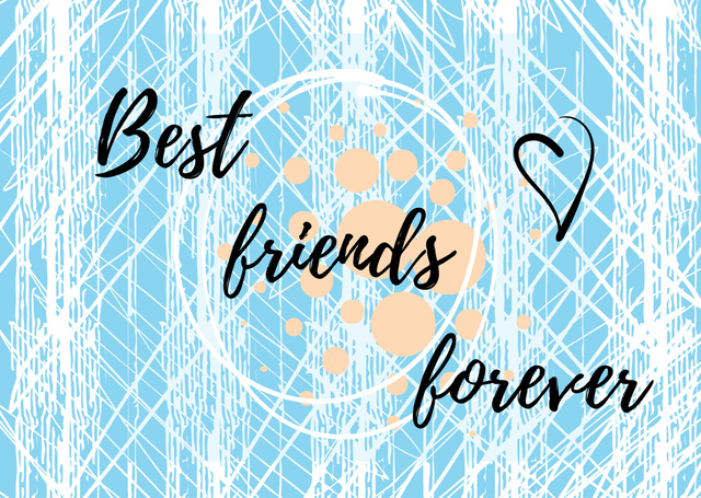 Best friends forever on Blue Cardデザインテンプレート