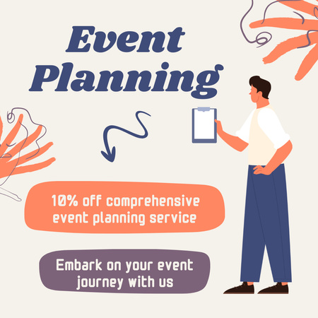Discount on Planning Great Parties Instagram AD Design Template
