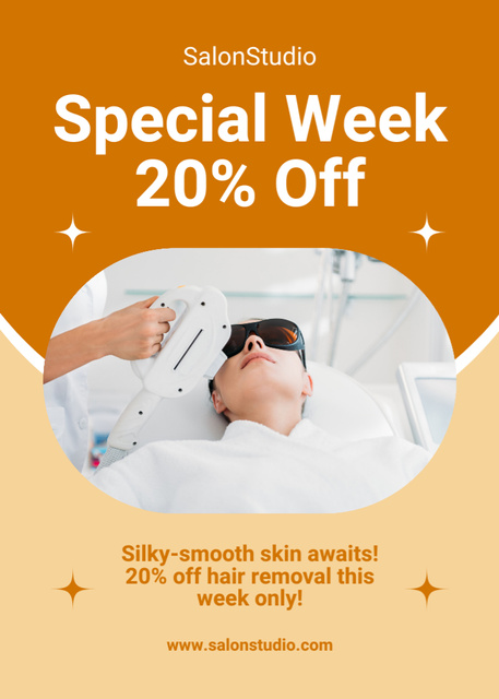 Special Discount for Laser Hair Removal Flayer Πρότυπο σχεδίασης