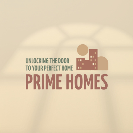 Szablon projektu Wygodne domy od agencji nieruchomości Animated Logo