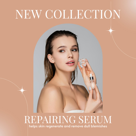 Szablon projektu Skincare Offer with Young Woman Instagram