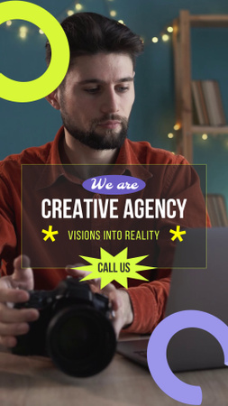 Hatékony kreatív ügynökségi szolgáltatási ajánlat TikTok Video tervezősablon