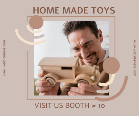 Platilla de diseño Offer of Handmade Toys Facebook