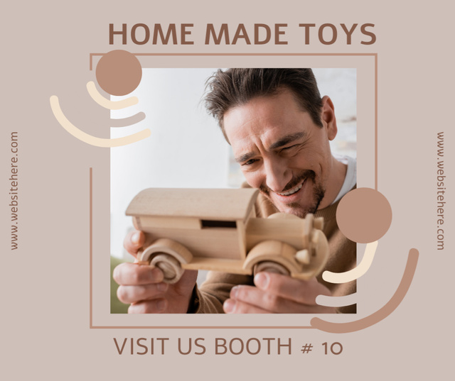 Designvorlage Offer of Handmade Toys für Facebook
