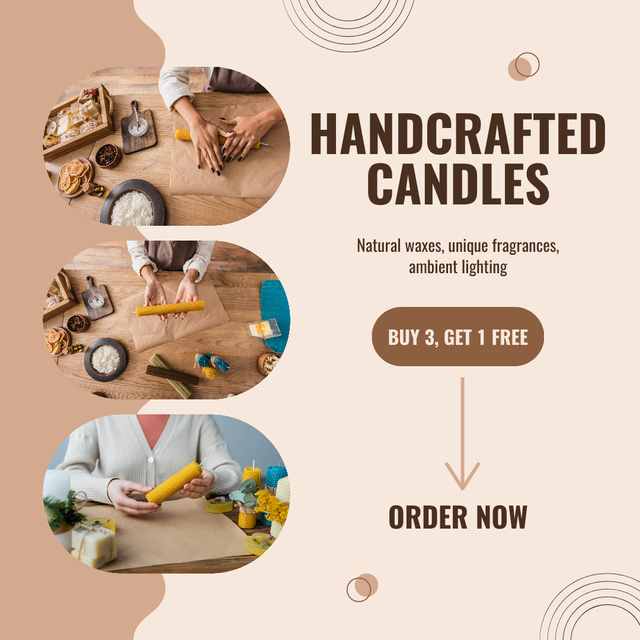 Promo of Craft Candle Making Workshop Instagram Šablona návrhu