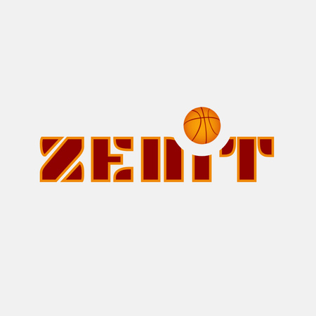 Basketball Team Emblem with Ball Logo Design Template