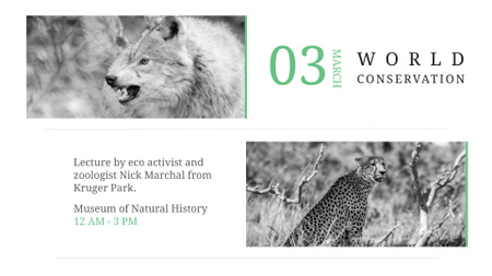 Animals in Natural Habitat FB event cover Modelo de Design