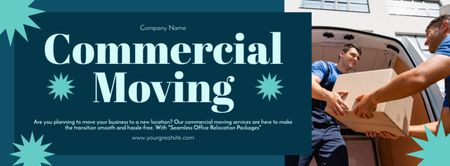 Ad of Commercial Moving with Delivers Facebook cover Design Template