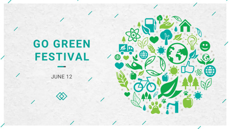 Ontwerpsjabloon van FB event cover van groene lifestyle inspiratie