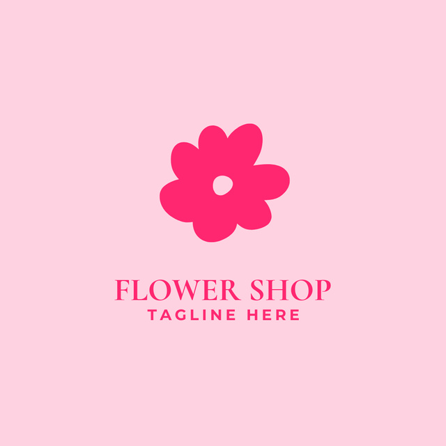 Floral Shop Services Offer Logo Design Template