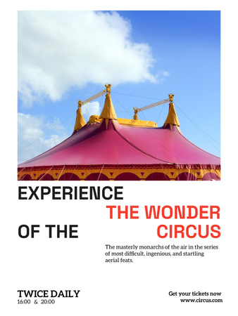 Circus Show Announcement Poster US Tasarım Şablonu