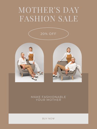 Fashion Sale Ad on Mother's Day Poster US Design Template
