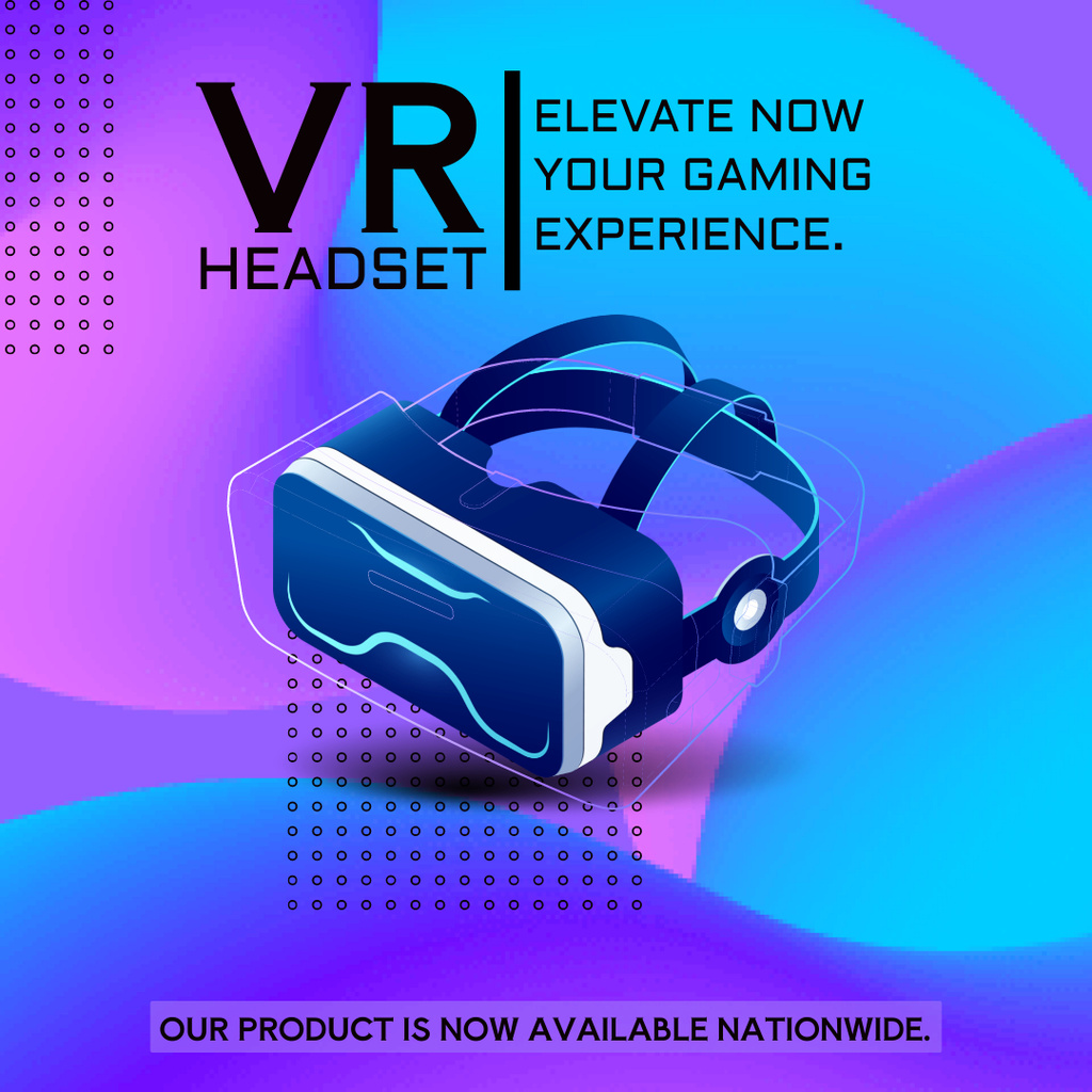 VR headset Instagram Design Template