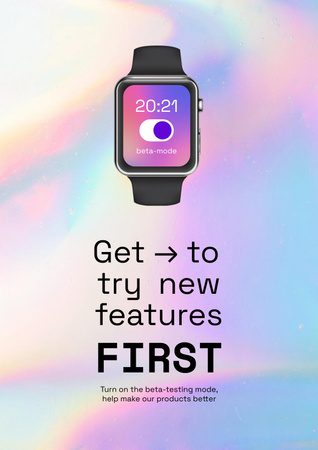 Smart Watches Startup Idea Ad Poster Design Template