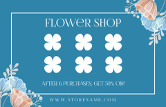 Flower Shop Loyalty Program on Blue