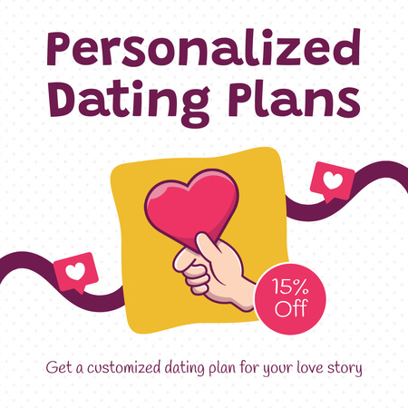 Planos de namoro pessoal são oferecidos Instagram AD Modelo de Design
