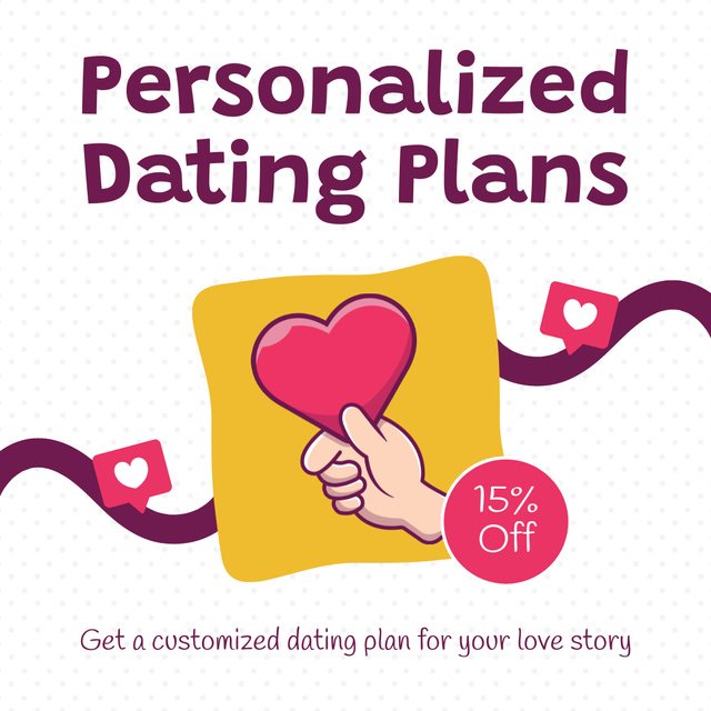 Designvorlage Personal Dating Plans Are Offered für Instagram AD