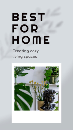 Interior Design Offer with Houseplants Instagram Story Šablona návrhu