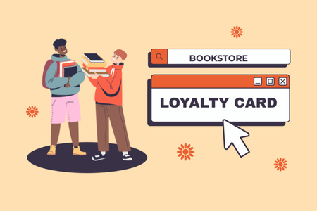 Предложение карты лояльности в книжном магазине Gift Certificate – шаблон для дизайна