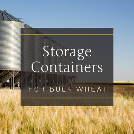 Storage containers in Wheat field Instagram Modelo de Design