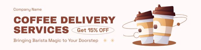 Modèle de visuel Fast Coffee Delivery Service At Reduced Price Offer - Twitter