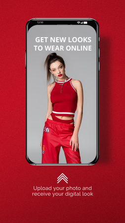 Mobile App Offers New Fashion Looks Instagram Video Story Design Template