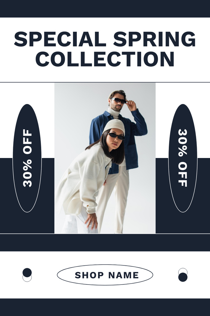 Template di design Special Spring Collection Offer for Couples Pinterest