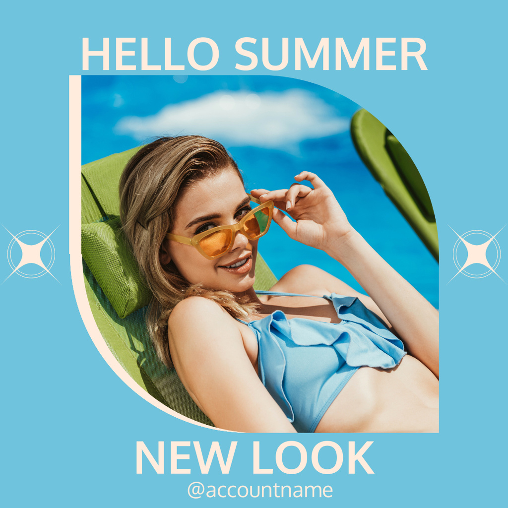 New Look For Summer Instagram Design Template