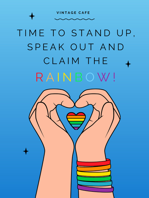 Szablon projektu Inspirational Phrase about Pride with Heart Poster US