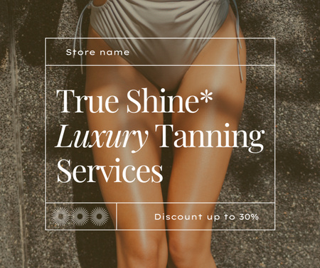 Luxury Tanning Services Offer Facebook Design Template