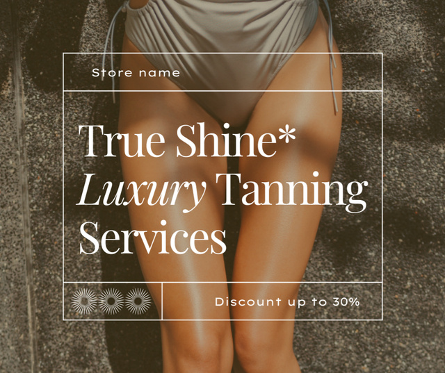 Szablon projektu Luxury Tanning Services Offer Facebook