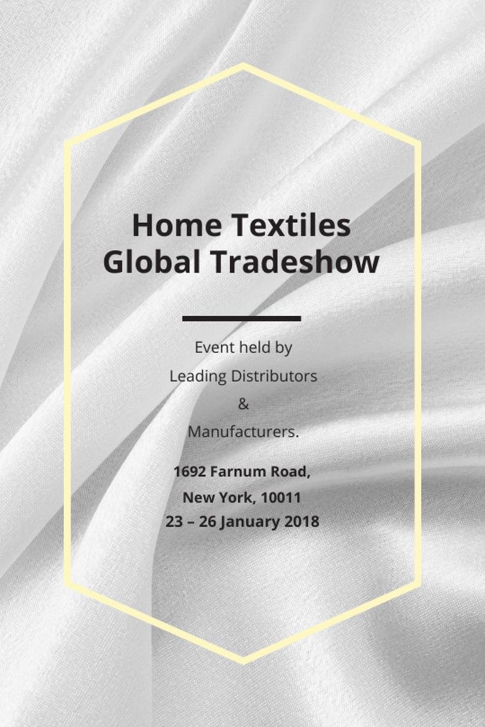 Plantilla de diseño de Home Textiles event announcement White Silk Tumblr 