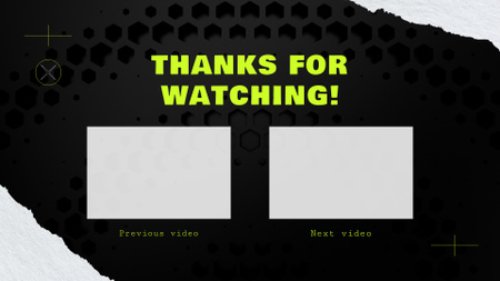 Vlog'u İzlediğiniz İçin Teşekkürler YouTube outro Tasarım Şablonu