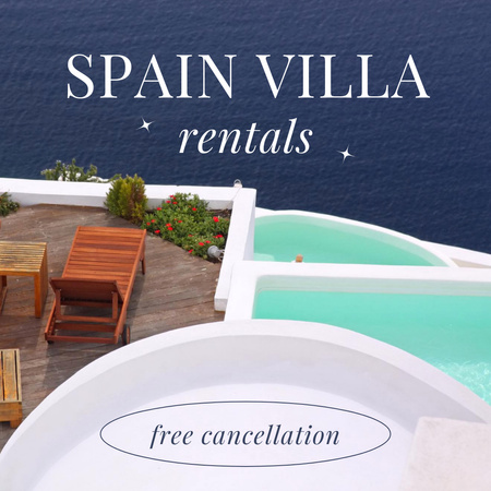 Designvorlage luxus villa rent offer für Instagram