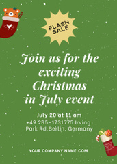 Enthusiastic Announcement of Celebration of Christmas in July Online