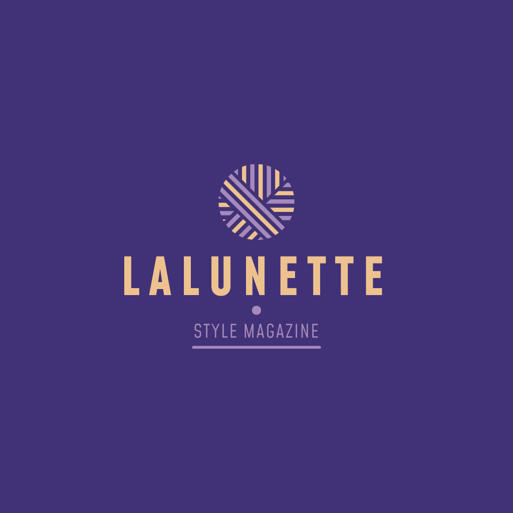 Style Magazine Ad with Geometric Lines Icon Logo – шаблон для дизайна