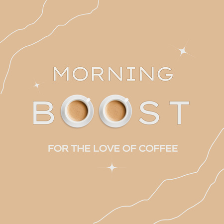 Közlemény a kávé szerelmeseinek Instagram tervezősablon