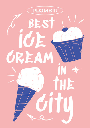 Yummy Ice Cream Ad Poster 28x40in Design Template