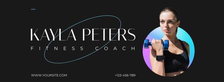 Fitness Coach Services Facebook cover – шаблон для дизайну