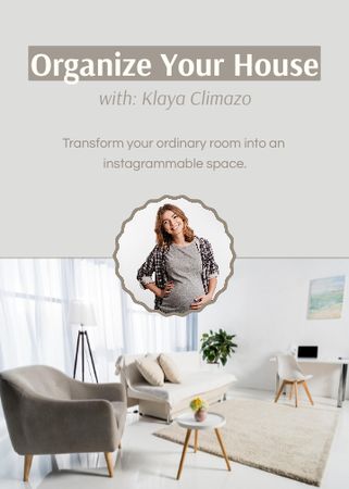 Tips for Organizing House Flayer Modelo de Design