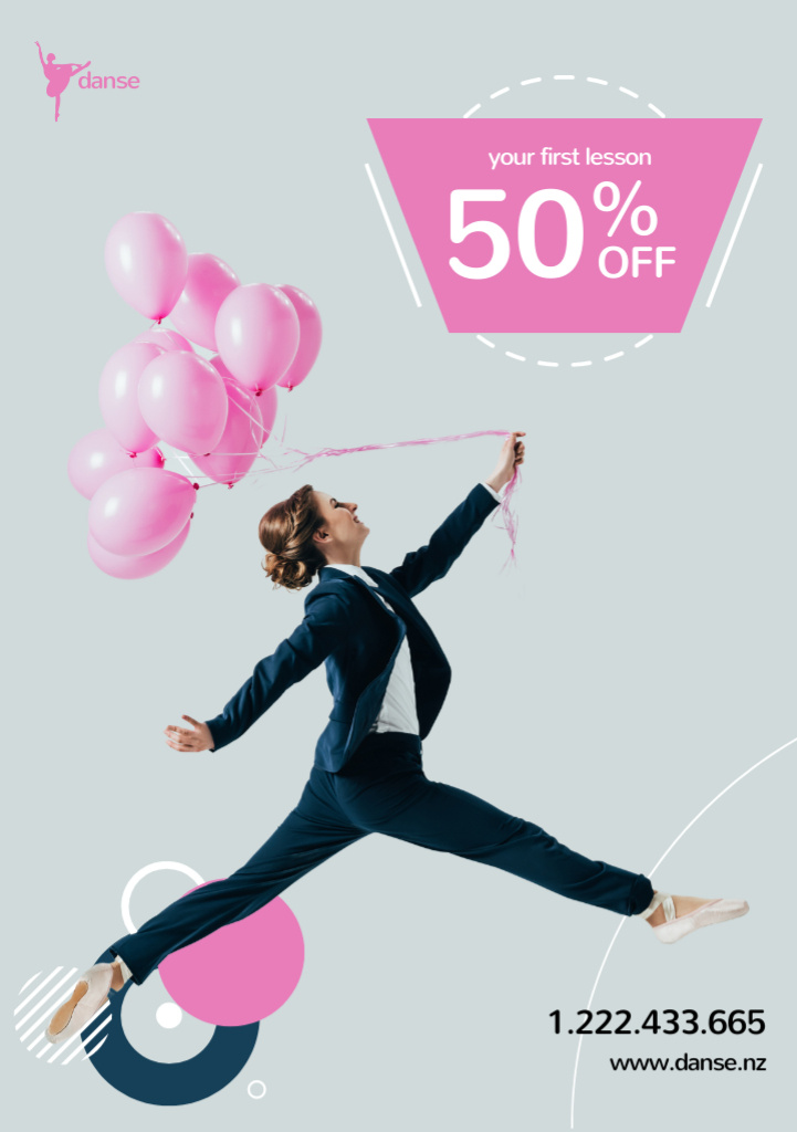 Dance Studio Discount Flyer A5 – шаблон для дизайну