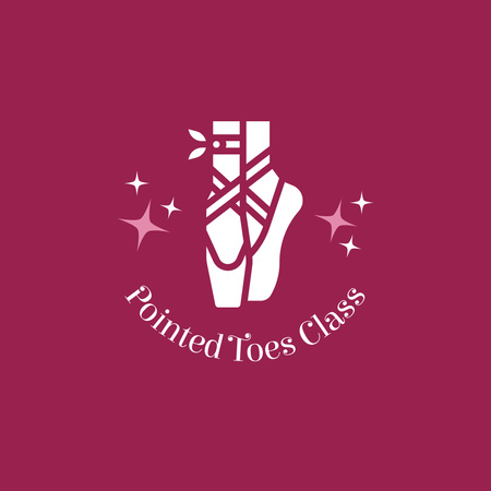 Plantilla de diseño de Anuncio de clases de dedos en punta Animated Logo 
