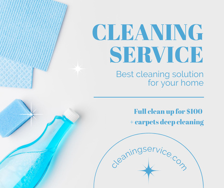 Cleaning Services Offer Facebook Design Template