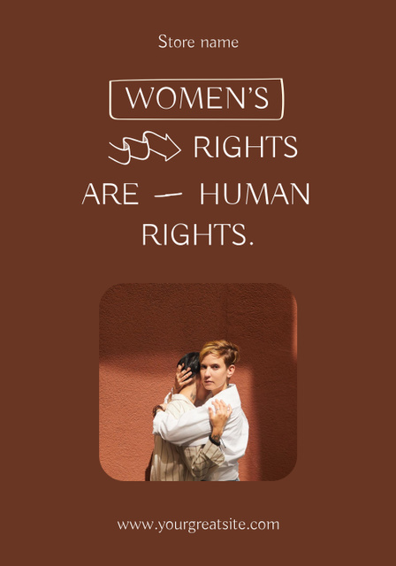 Designvorlage Women's Rights Awareness für Poster 28x40in