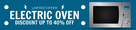 Electric Oven Limited Offer Blue Ebay Store Billboard Design Template